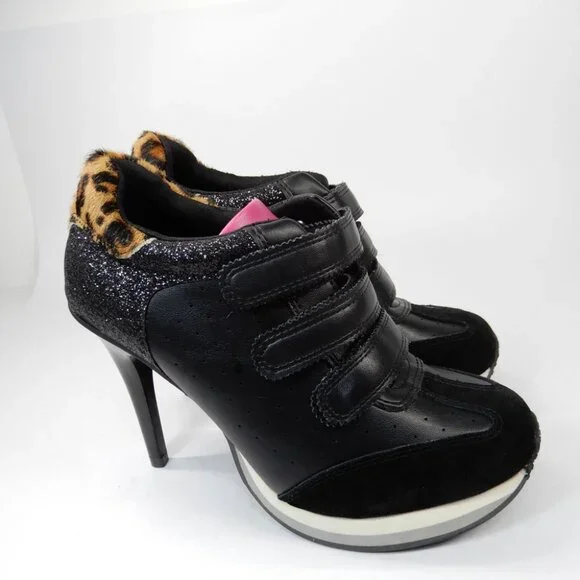 Steve Madden Blaik Stiletto Heels Sneakers Pumps Size 6.5 Black Multi NEW $129 - Picture 8 of 14